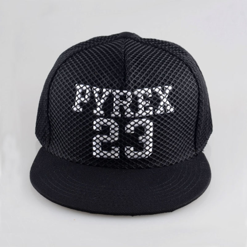     ̱  PYREX 23 ޽   ߱   ì ڸ Ǹ /Explosion selling American basketball PYREX 23 mesh hat lover baseball cap flat-brimme